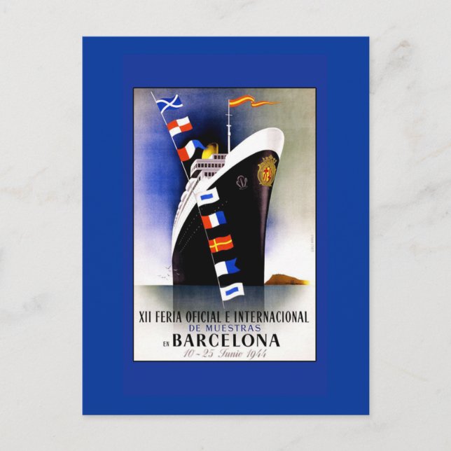 Vintage de cruceros en tarjetas postales (Anverso)