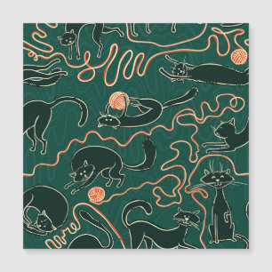 Vintage de gatos: Patrón sin soldadura de garabato