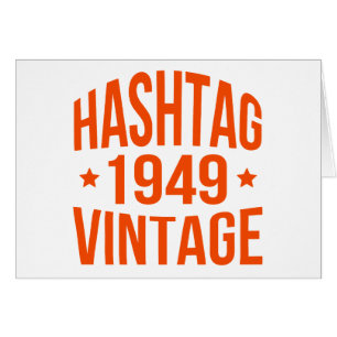Vintage de hashtag de 1949