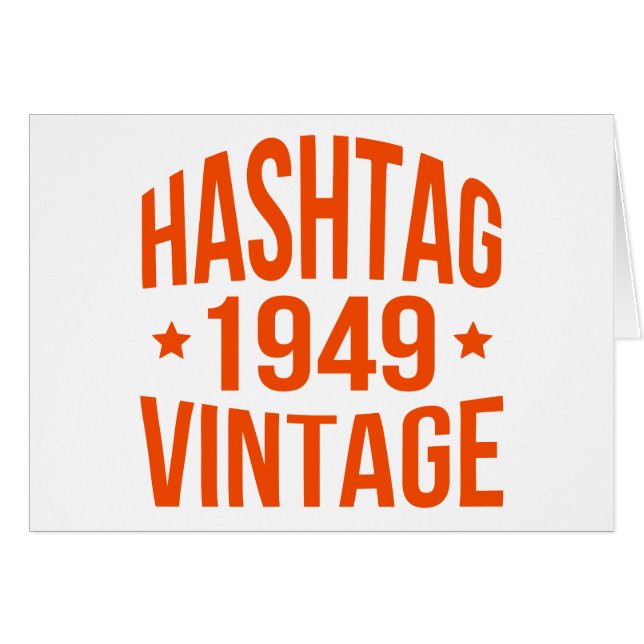 Vintage de hashtag de 1949 (Anverso (Horizontal))