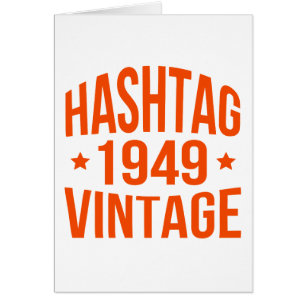 Vintage de hashtag de 1949