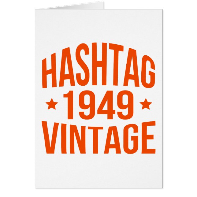Vintage de hashtag de 1949 (Frente)