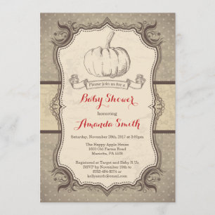 Vintage de la invitación de Baby Shower de la