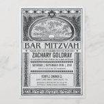 Vintage de las invitaciones de Mitzvah de la barra<br><div class="desc">Vintage el | místico de las invitaciones de Mitzvah de la barra negro y blanco</div>