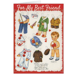 Vintage de las muñecas del papel del el día de San