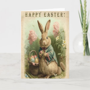 Vintage de Pascua Feliz Conejo de Pascua