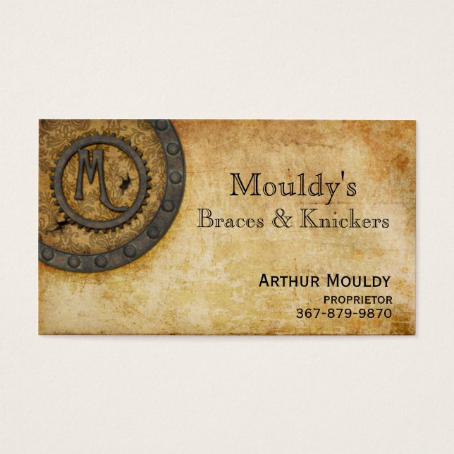 Vintage de Steampunk Monogram M (Frente)