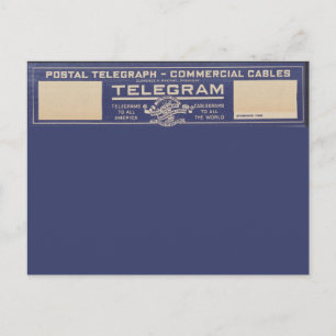 Vintage de Telegram Postal