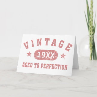 Vintage de texto rosado de edad a tarjeta de felic