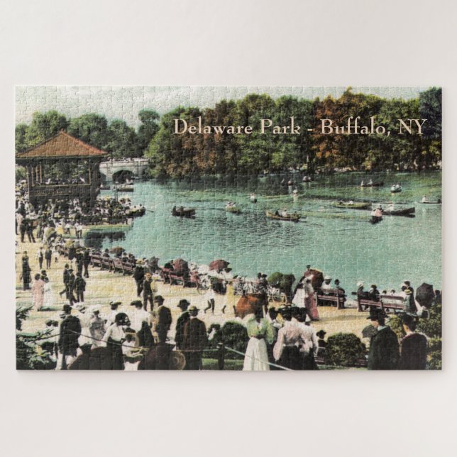 Vintage Delaware Park Buffalo NY Gran Puzzle (Horizontal)