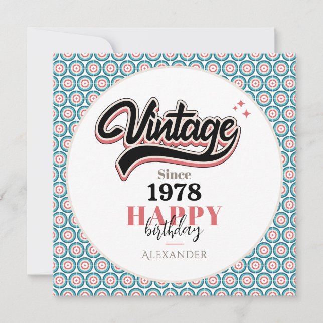 Vintage desde 1978 (Anverso)