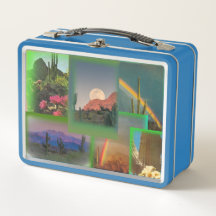 Vintage Desert Landscape Lunbox