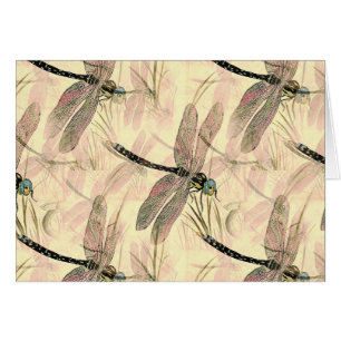 Vintage Dragonfly Print Blank Inside