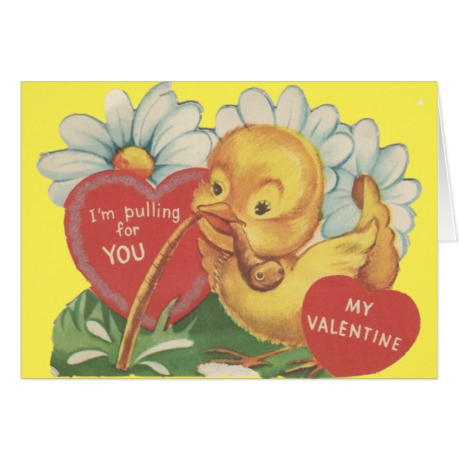Vintage Duckling Valentine (Anverso (Horizontal))