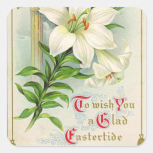 Vintage Easter art Holiday pegatina