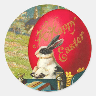 Vintage Easter Bunny Pegatinas