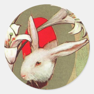 Vintage Easter Bunny Pegatinas