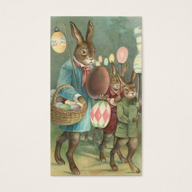 Vintage Easter Mini tarjetas de felicitación Doodl (Frente)