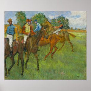 Vintage Edgar Degas Antes de la Carrera Arte Equin