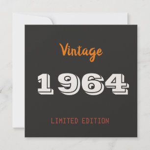 Vintage edición limitada de 1964 Regalo de cumplea