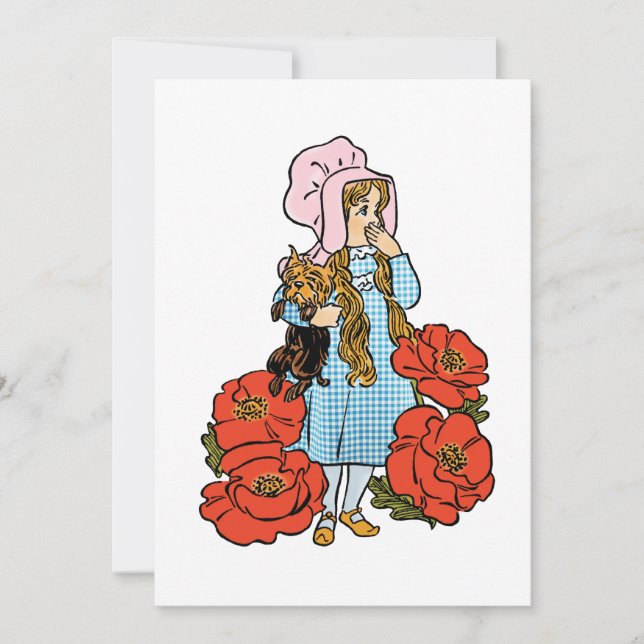 Vintage El Mago de Oz, Invitación de Adormideras d (Anverso)