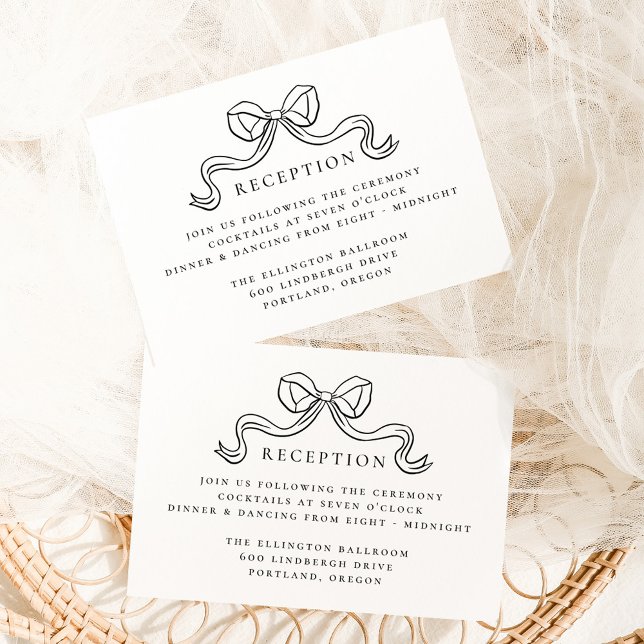 Vintage Elegance Black Bow Wedding Recepción (Subido por el creador)