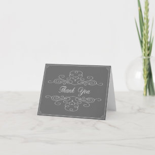 VINTAGE ELEGANCE   Tarjeta de nota de agradecimien
