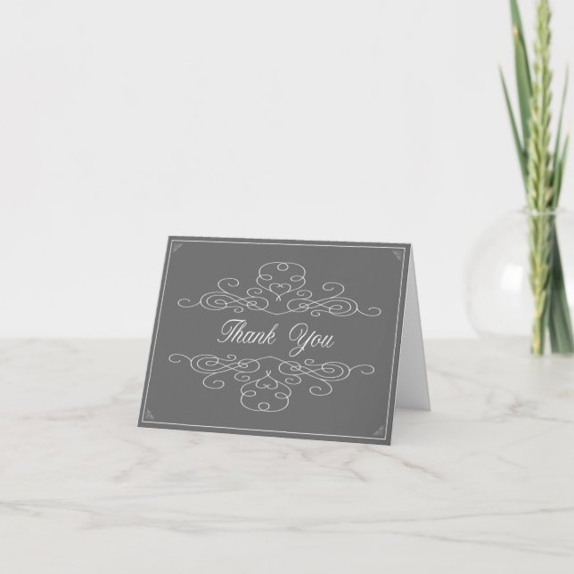 VINTAGE ELEGANCE | Tarjeta de nota de agradecimien (Anverso)