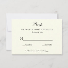 Vintage Elegant Classic Wedding RSVP