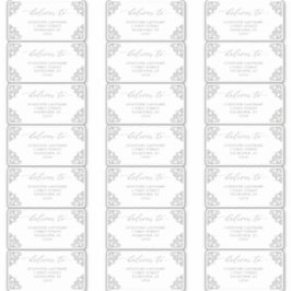 Vintage Elegant Gray Boda Etiquetas de direcciones