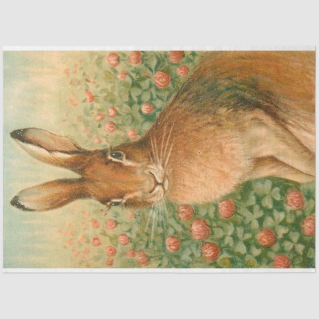 Vintage Elegant Moderno Papel Tejido De Pascua (Anverso)