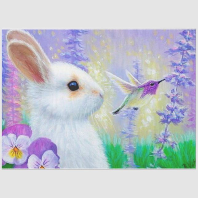 Vintage Elegant Moderno Papel Tejido De Pascua (Anverso)