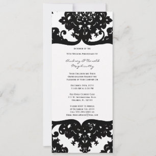 Vintage Elegante Aniversario de Invitación