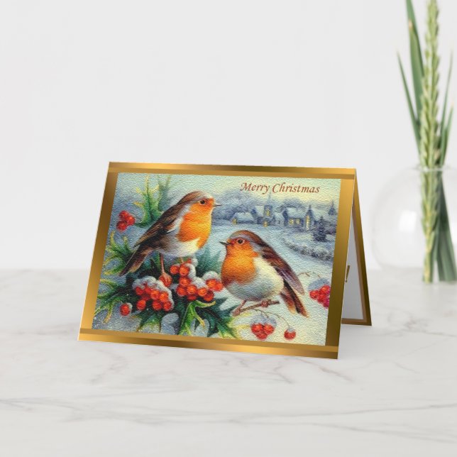 Vintage Elegante Feliz Navidad (Anverso)