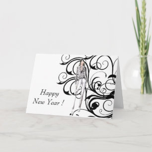 Vintage En Tarjeta Elegante