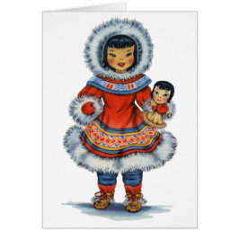 Vintage Eskimo vestido tradicional