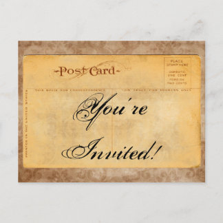 ¡Vintage estás invitado! Postales de invitación