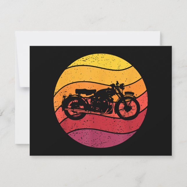 Vintage estilo retro de motocicleta (Anverso)