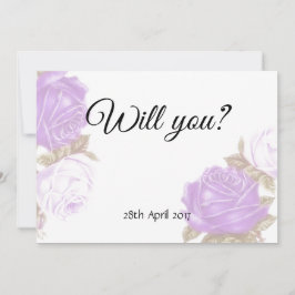 Vintage Faded Rosas ¿Serás mi tarjeta de novia?