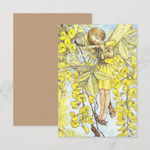 Vintage Fairy Child En Un Árbol Tarjeta De Ocasión