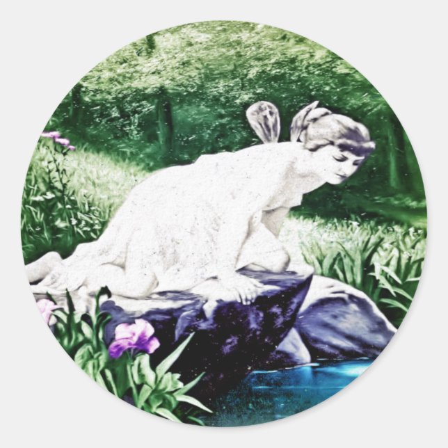 Vintage Fairy Pegatina (Anverso)