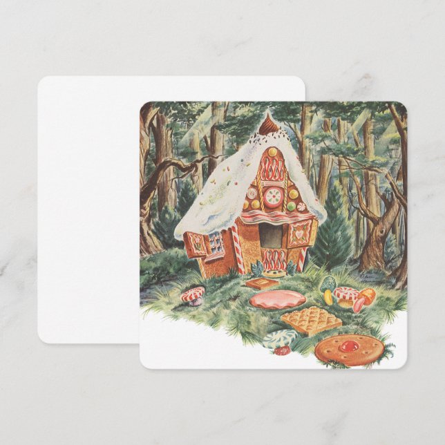 Vintage Fairy Tale, Hansel y Gretel Invitación (Anverso / Reverso)