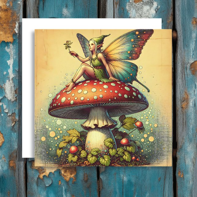 Vintage Fairy y Mushrooms (Subido por el creador)