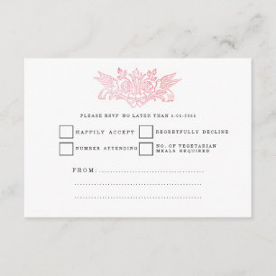 Vintage Fairytale Birds Boda Tarjetas RSVP