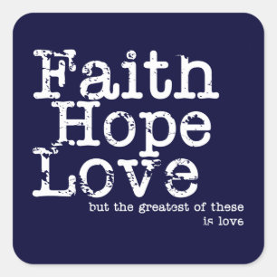 Vintage Faith Hope Love Pegatinas