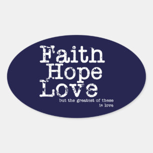 Vintage Faith Hope Love Pegatinas