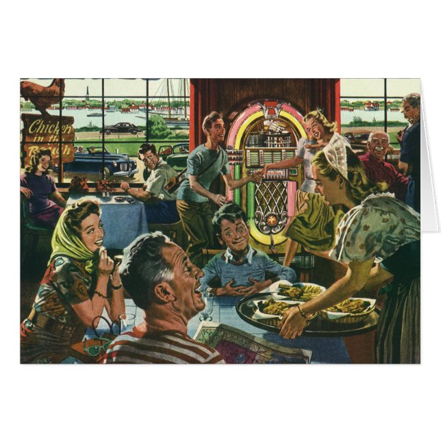 Vintage Family Dinner en una cena con jukebox (Anverso (Horizontal))