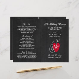 Vintage Fancy Heart - Programa de Bodas en Chalkbo