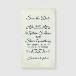 Vintage Fancy Western Wedding Save the Date
