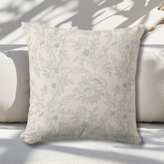 Vintage Farmhouse Homestead Flowers Cojín decorati